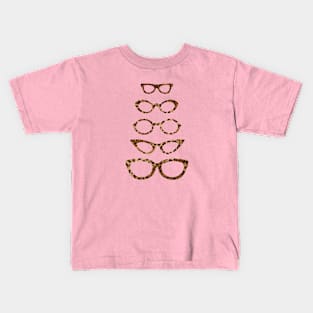 Optometry Leopard Print Eyeglasses Kids T-Shirt